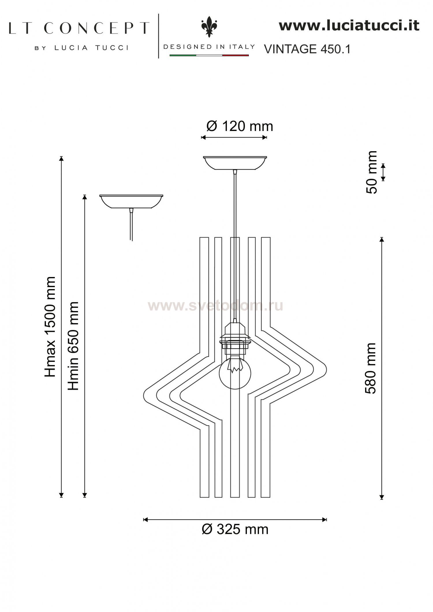 Светильник Lucia Tucci VINTAGE 450.1