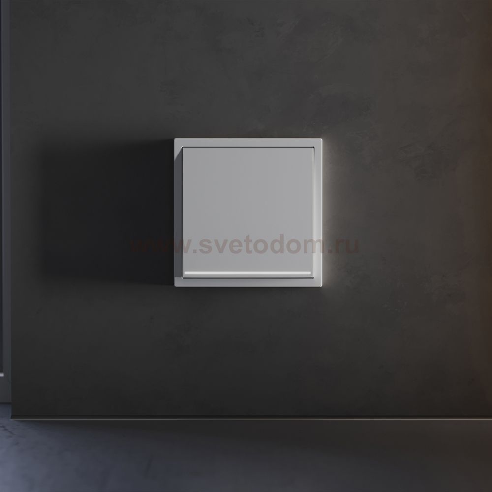 Клавиша для выключателя/переключателя одноклавишного с подсветкой, S70 (серый)