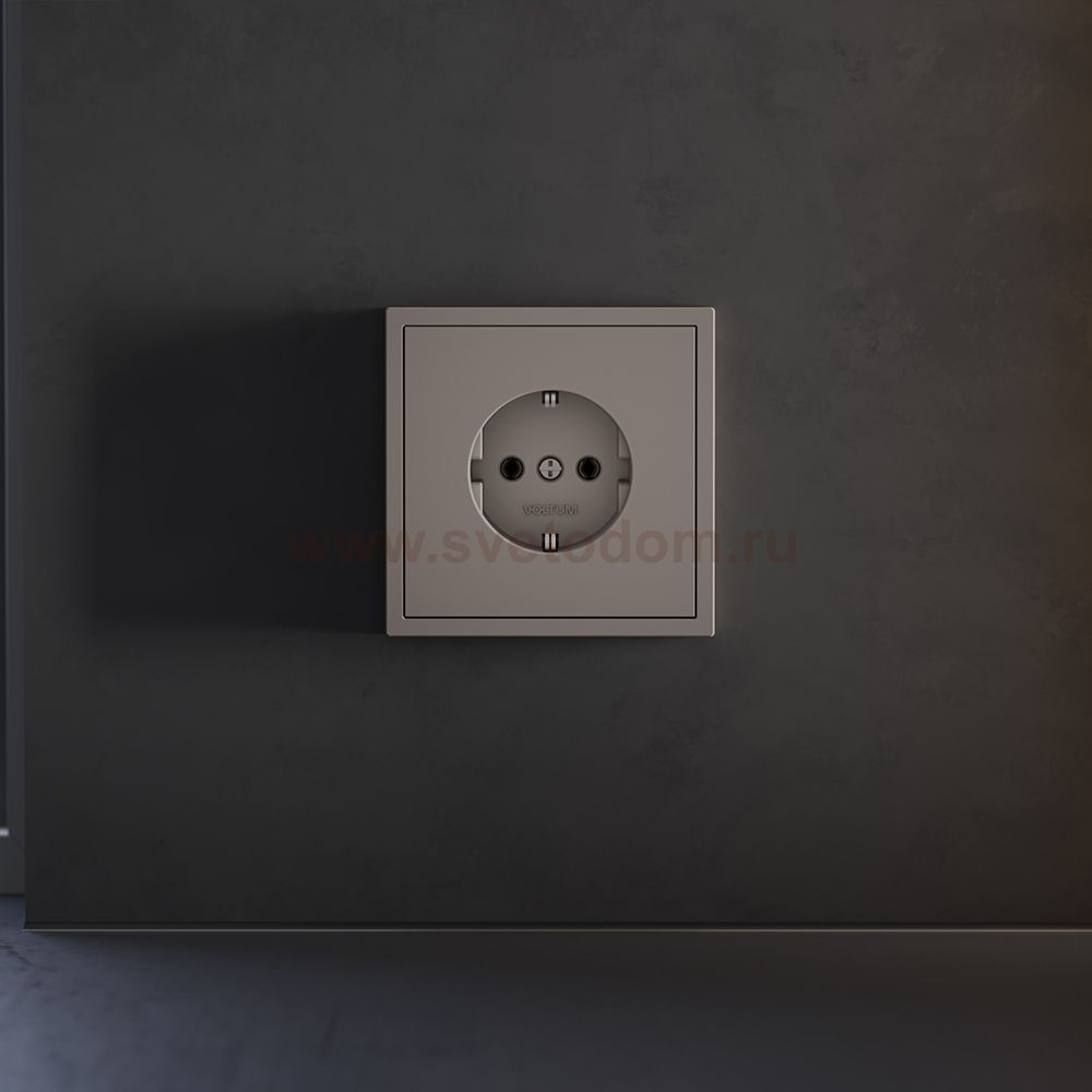 Накладка для розетки с заземлением, S70 (капучино)