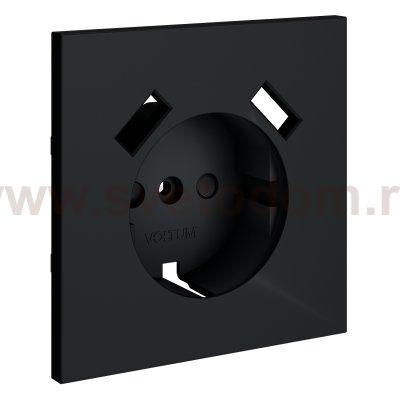 Накладка для розетки с заземлением и защитными шторками, с USB A+A, S70 (графит)