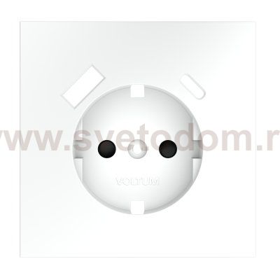 Накладка для розетки с заземлением и защитными шторками, с USB A+C, S70 (белый матовый)