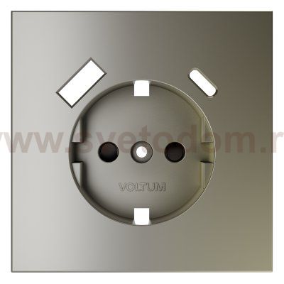 Накладка для розетки с заземлением и защитными шторками, с USB A+C, S70 (шелк)