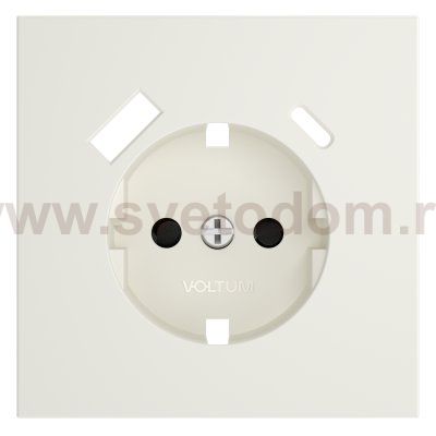 Накладка для розетки с заземлением и защитными шторками, с USB A+C, S70 (хлопок)