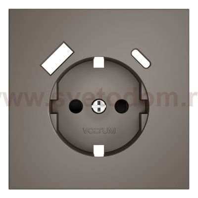 Накладка для розетки с заземлением и защитными шторками, с USB A+C, S70 (капучино)