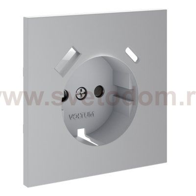 Накладка для розетки с заземлением и защитными шторками, с USB A+C, S70 (серый)