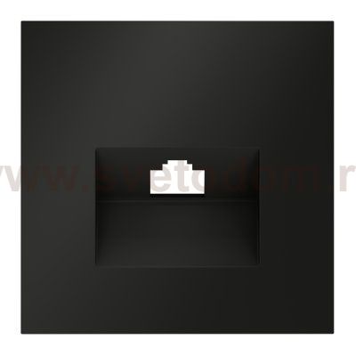 Накладка для розетки компьютерной RJ45 кат.6, S70 (черный матовый)