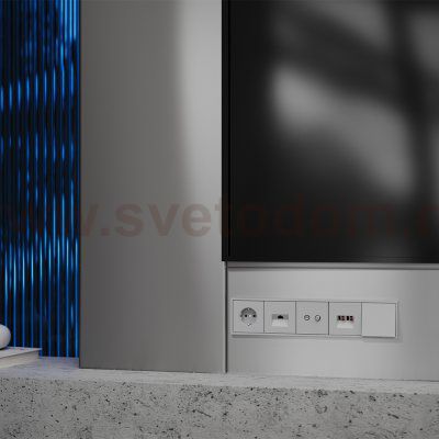 Накладка для розетки компьютерной RJ45 кат.6, S70 (серый)