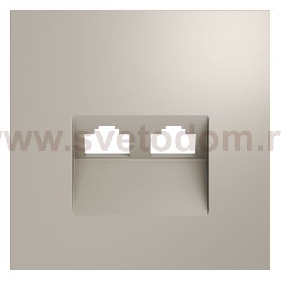 Накладка для розетки компьютерной двойной RJ45+RJ45 кат.6, S70 (кашемир)