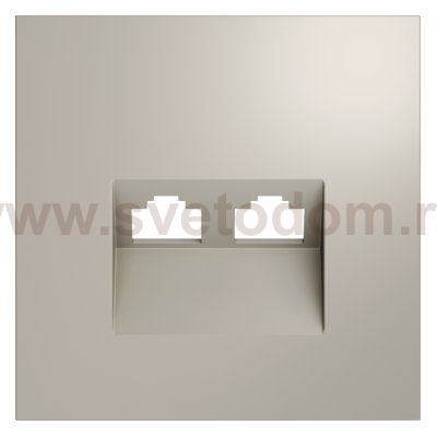 Накладка для розетки компьютерной двойной RJ45+RJ45 кат.6, S70 (кашемир)