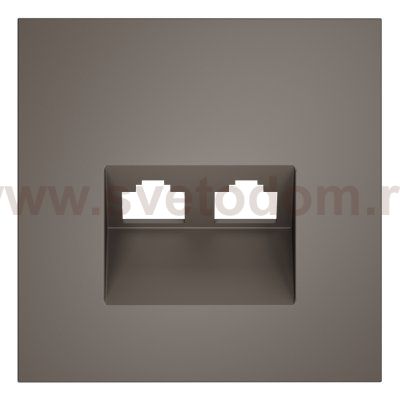 Накладка для розетки компьютерной двойной RJ45+RJ45 кат.6, S70 (капучино)