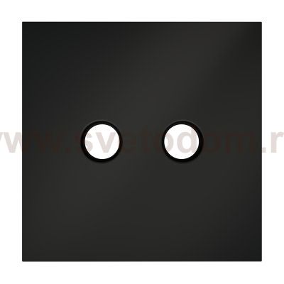 Накладка для розетки телевизионной оконечной TV+SAT, S70 (черный матовый)