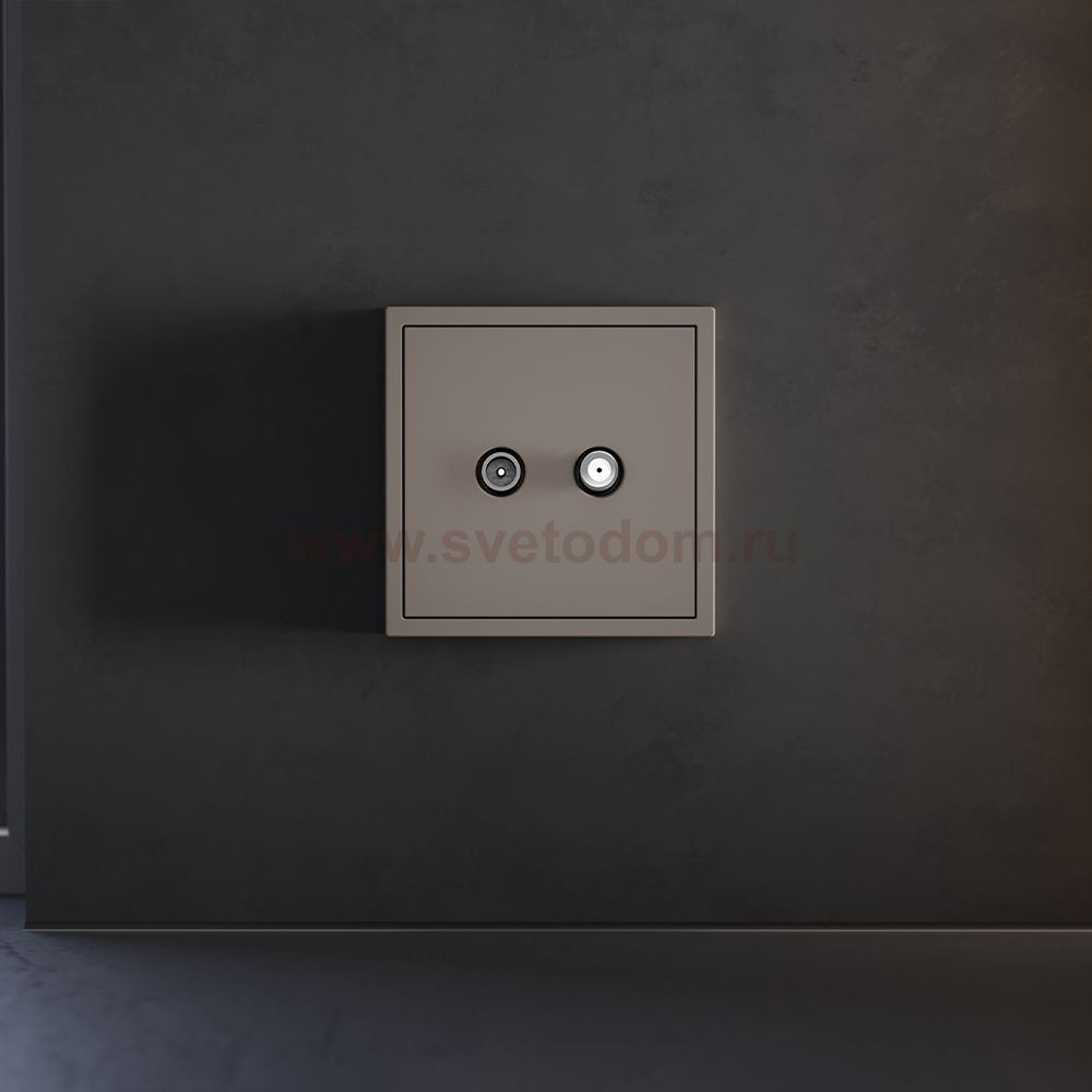 Накладка для розетки телевизионной оконечной TV+SAT, S70 (капучино)