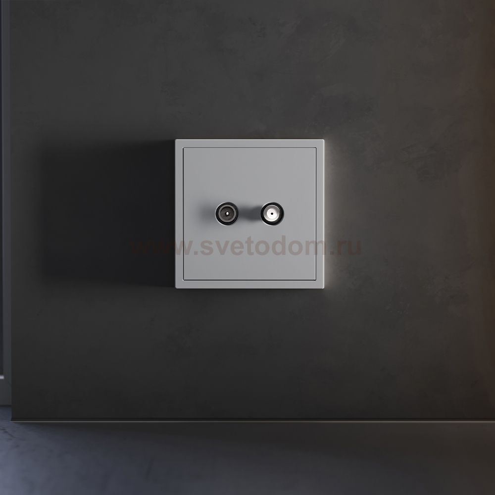 Накладка для розетки телевизионной оконечной TV+SAT, S70 (серый)