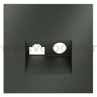 Накладка для розетки TV+RJ45 кат. 6, S70 (титан)