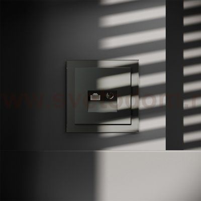Накладка для розетки TV+RJ45 кат. 6, S70 (титан)