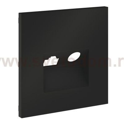 Накладка для розетки TV+RJ45 кат. 6, S70 (черный матовый)