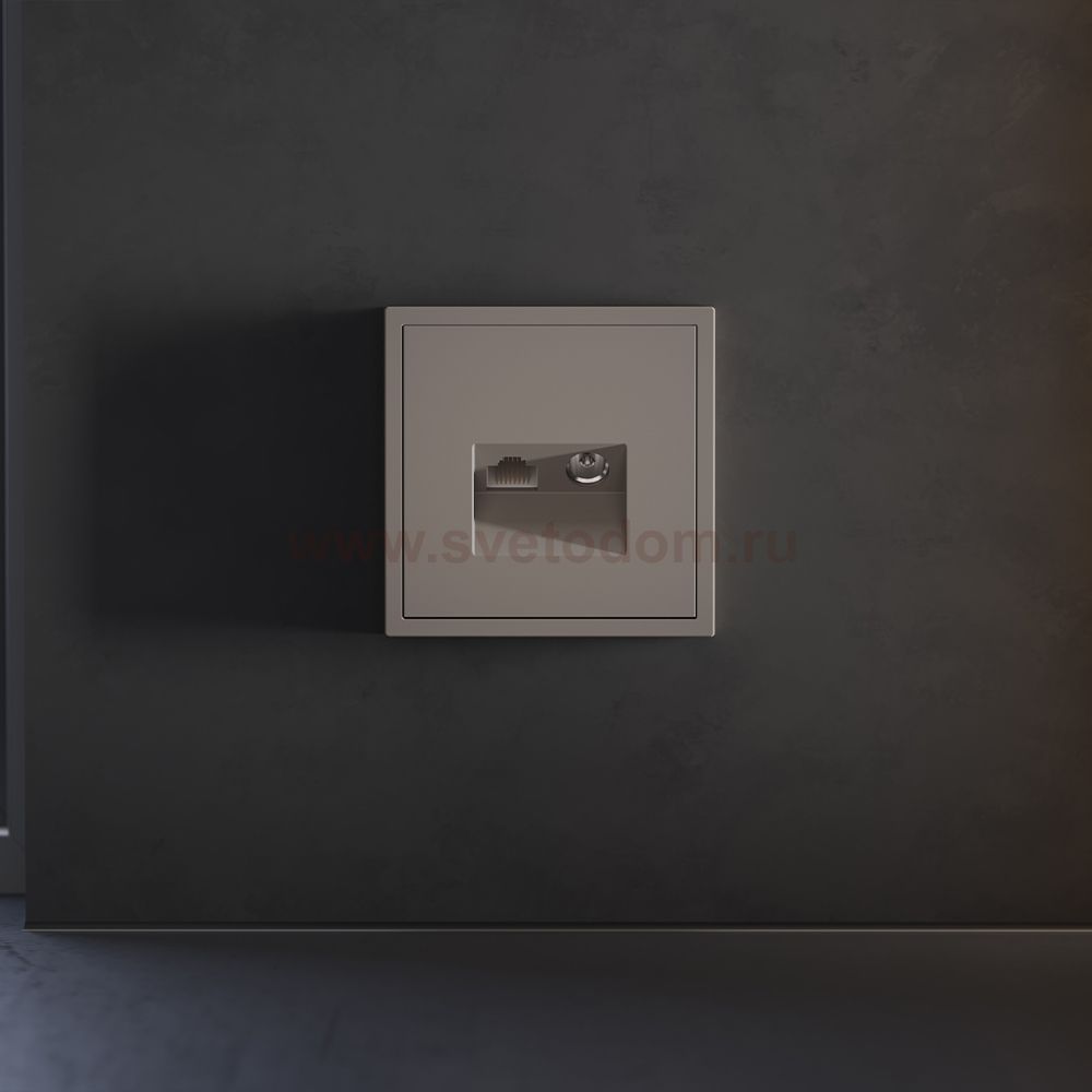 Накладка для розетки TV+RJ45 кат. 6, S70 (капучино)