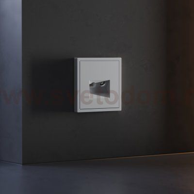 Накладка для розетки TV+RJ45 кат. 6, S70 (серый)