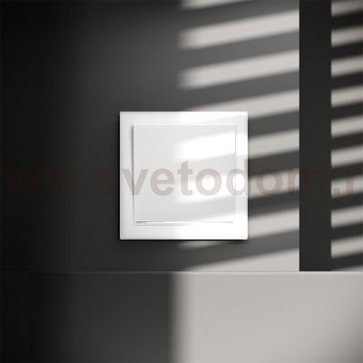 Выключатель встраиваемый VOLTUM S70 одноклавишный с подсветкой 10А, (белый матовый) (VLS010202)