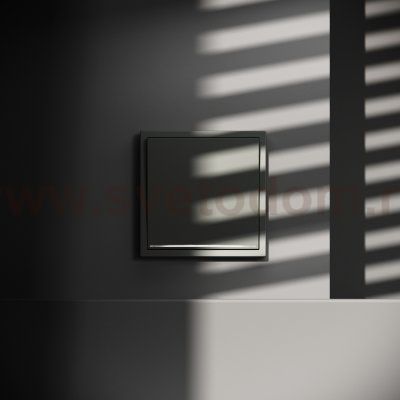 Выключатель встраиваемый VOLTUM S70 одноклавишный с подсветкой 10А, (титан) (VLS010206)