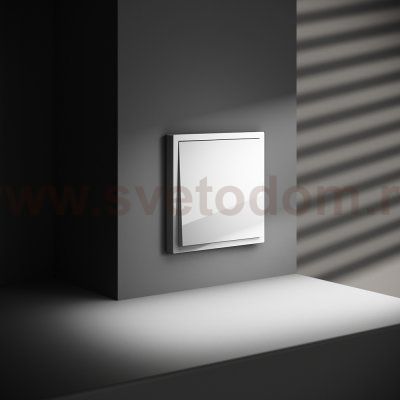 Проходной переключатель встраиваемый VOLTUM S70 одноклавишный 10А, (белый глянцевый) (VLS010301)