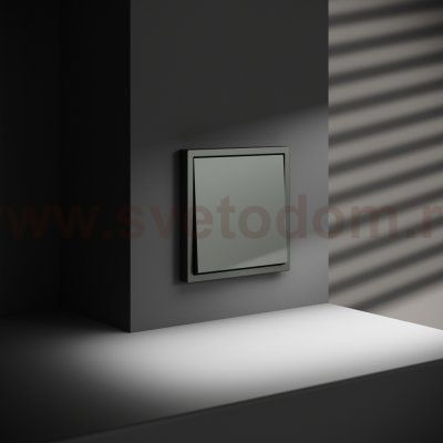 Проходной переключатель встраиваемый VOLTUM S70 одноклавишный 10А, (титан) (VLS010306)