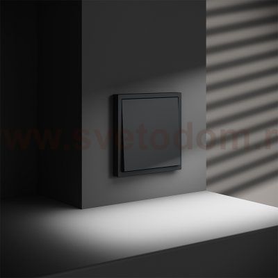 Проходной переключатель встраиваемый VOLTUM S70 одноклавишный 10А, (графит) (VLS010307)