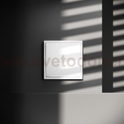 Проходной переключатель встраиваемый VOLTUM S70 одноклавишный с подсветкой 10А, (белый глянцевый) (VLS010401)