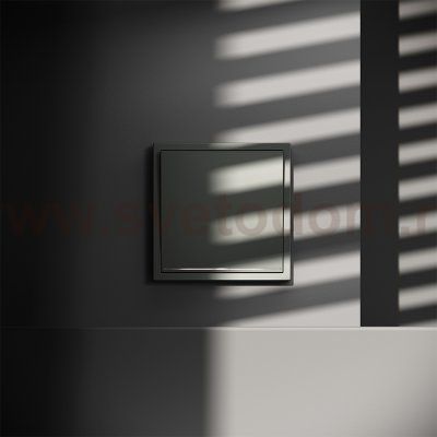 Проходной переключатель встраиваемый VOLTUM S70 одноклавишный с подсветкой 10А, (титан) (VLS010406)