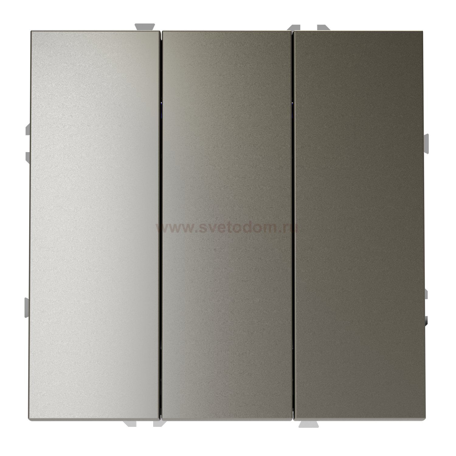 Выключатель встраиваемый VOLTUM S70 трехклавишный 10А, (шелк) (VLS030104)