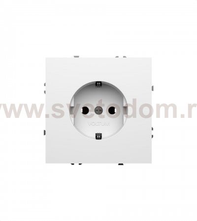 Розетка встраиваемая VOLTUM S70 с заземлением 16А, (белый глянцевый) (VLS040101)