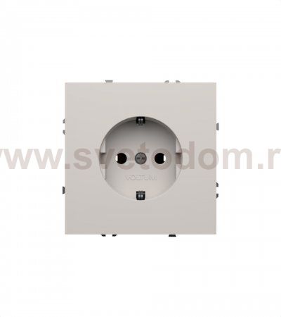 Розетка встраиваемая VOLTUM S70 с заземлением 16А, (белый матовый) (VLS040102)