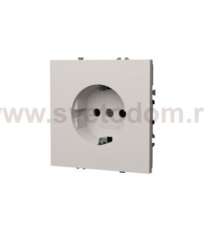 Розетка встраиваемая VOLTUM S70 с заземлением 16А, (белый матовый) (VLS040102)