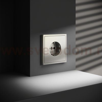 Розетка встраиваемая VOLTUM S70 с заземлением 16А, (шелк) (VLS040104)