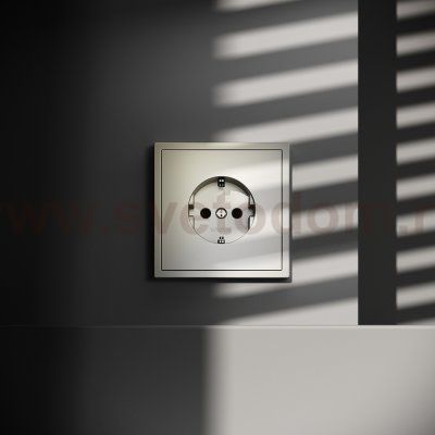 Розетка встраиваемая VOLTUM S70 с заземлением 16А, (шелк) (VLS040104)