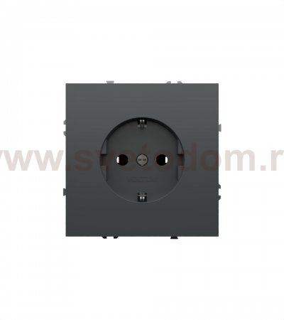 Розетка встраиваемая VOLTUM S70 с заземлением 16А, (титан) (VLS040106)