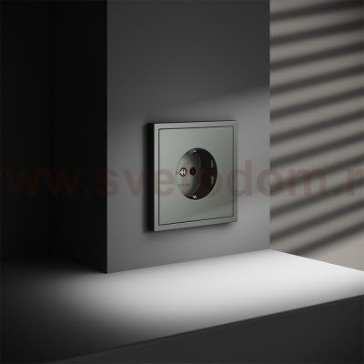 Розетка встраиваемая VOLTUM S70 с заземлением 16А, (титан) (VLS040106)