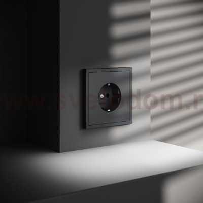 Розетка встраиваемая VOLTUM S70 с заземлением 16А, (графит) (VLS040107)