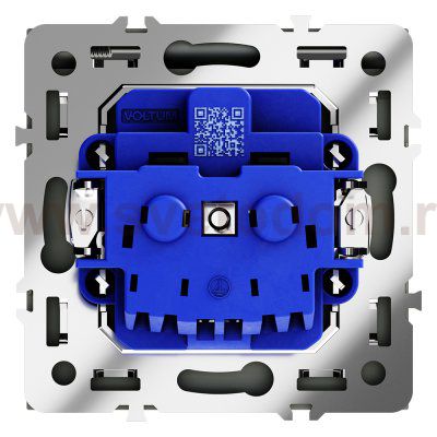 Розетка встраиваемая VOLTUM S70 с заземлением, защитными шторками и крышкой 16А, (графит) (VLS040307)