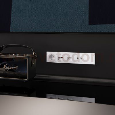 Розетка компьютерная встраиваемая VOLTUM S70 RJ45 кат.6, (белый глянцевый) (VLS060101)