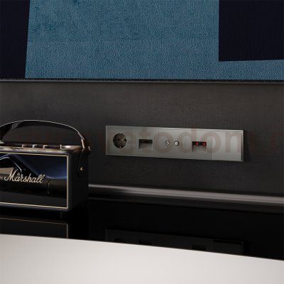 Розетка компьютерная встраиваемая VOLTUM S70 RJ45 кат.6, (титан) (VLS060106)