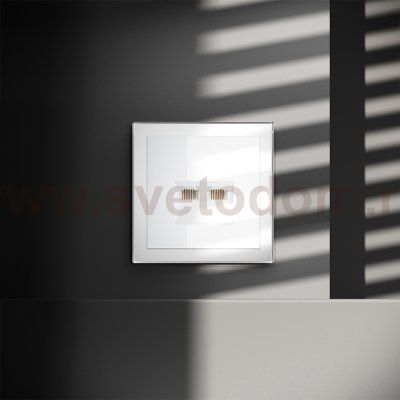 Розетка компьютерная встраиваемая VOLTUM S70 двойная RJ45+RJ45 кат.6, (белый глянцевый) (VLS060201)