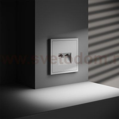 Розетка компьютерная встраиваемая VOLTUM S70 двойная RJ45+RJ45 кат.6, (белый матовый) (VLS060202)