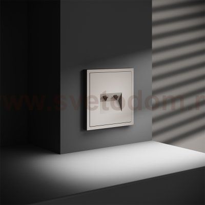 Розетка компьютерная встраиваемая VOLTUM S70 двойная RJ45+RJ45 кат.6, (кашемир) (VLS060203)