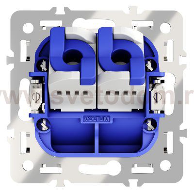 Механизм розетки компьютерной двойной RJ45+RJ45 кат.6, S70