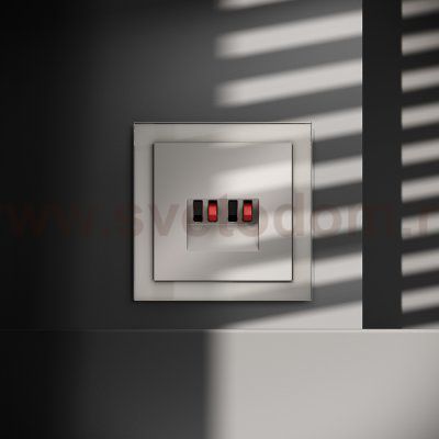 Розетка акустическая встраиваемая VOLTUM S70 4-местная, (кашемир) (VLS060303)