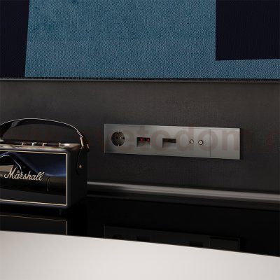 Розетка акустическая встраиваемая VOLTUM S70 4-местная, (титан) (VLS060306)