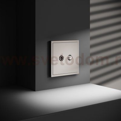 Розетка телевизионная встраиваемая VOLTUM S70 оконечная TV+SAT, (кашемир) (VLS060403)