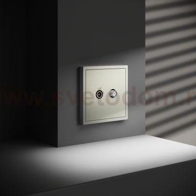 Розетка телевизионная встраиваемая VOLTUM S70 оконечная TV+SAT, (сталь) (VLS060405)