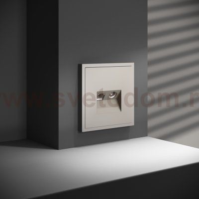 Розетка телевизионная встраиваемая VOLTUM S70 TV+RJ45 кат. 6, (кашемир)